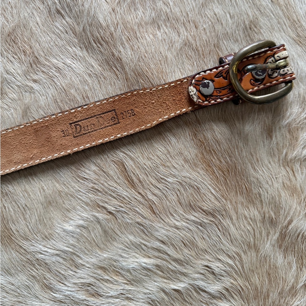 Vintage “Shirley” Hand Tooled Leather Western Belt Floral Size 30 - Picture 3 of 16